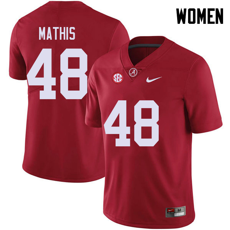 Alabama Crimson Tide Women's Phidarian Mathis #48 Red NCAA Nike Authentic Stitched 2018 College Football Jersey SL16K16AH